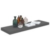 Wall Shelf High gloss grey MDF, metal 31.5 in long Wall Shelf - 3 of 4