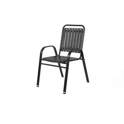 Maliang 5-Piece Plastic chair and steel table Outdoor Dining Set, plastic Chairs and Table Set for Garden Patio