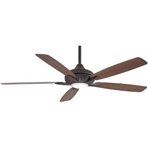 60" Minka Aire Modern Indoor Ceiling Fan with LED Light Remote Control Oil Rubbed Bronze for Living Room Family Dining Home Office - 1 of 4