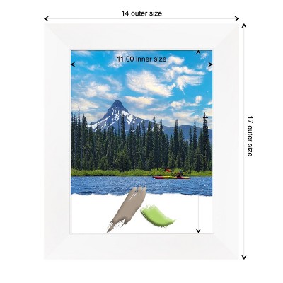 White 11x14 Polystyrene Narrow Wall Photo Frame