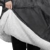 PAVILIA Wearable Blanket Sweatshirt Kids Boy Girl, Warm Cozy Giant Hoodie, Fleece Faux Shearling Oversized Sweater, Big Pocket - 3 of 4