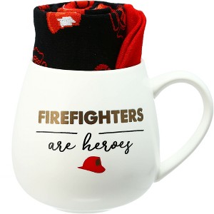 Pavilion Gift Company - Firefighters - 15.5 oz Mug and Sock Set - Drinkware - 1 of 1