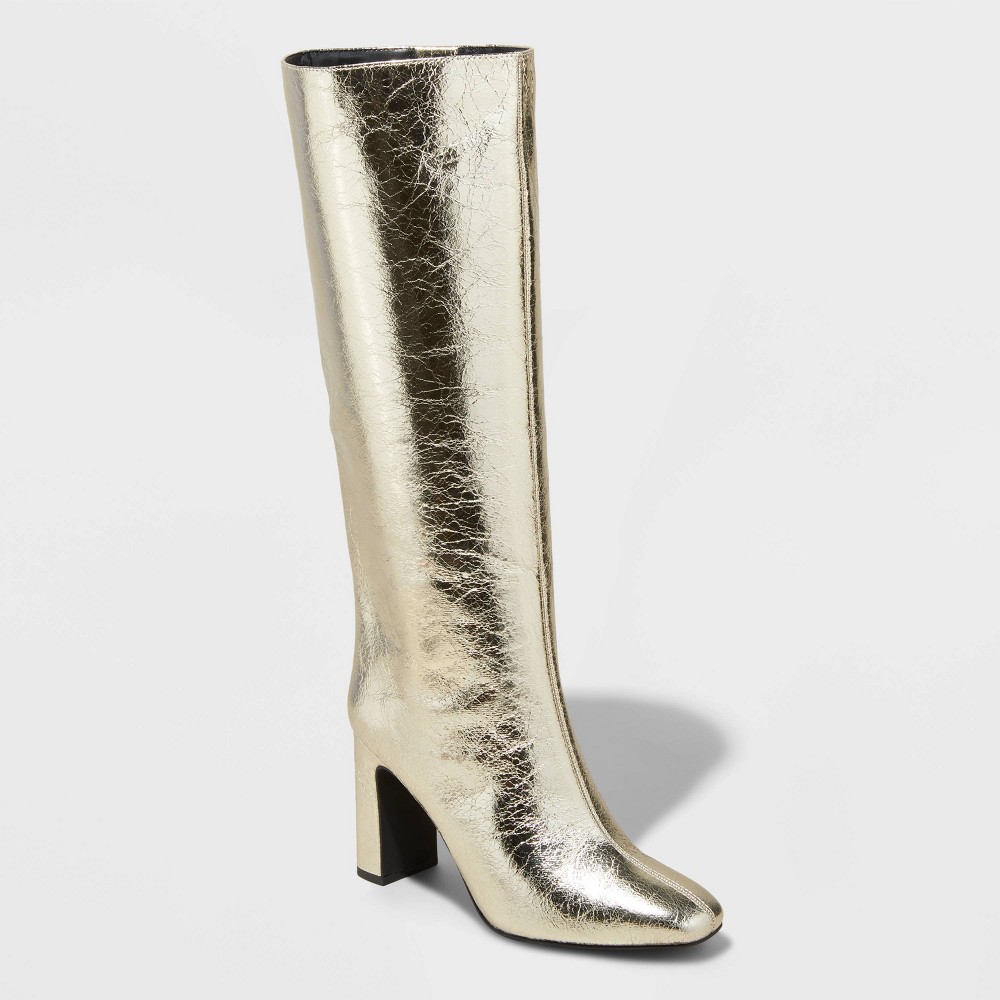 Women's Diva Stovepipe Tall Boots - A New Day Gold 8.5
