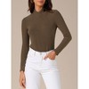INSPIRE CHIC Women's Asymmetrical Collar Long Sleeves Basic Tops - 2 of 4