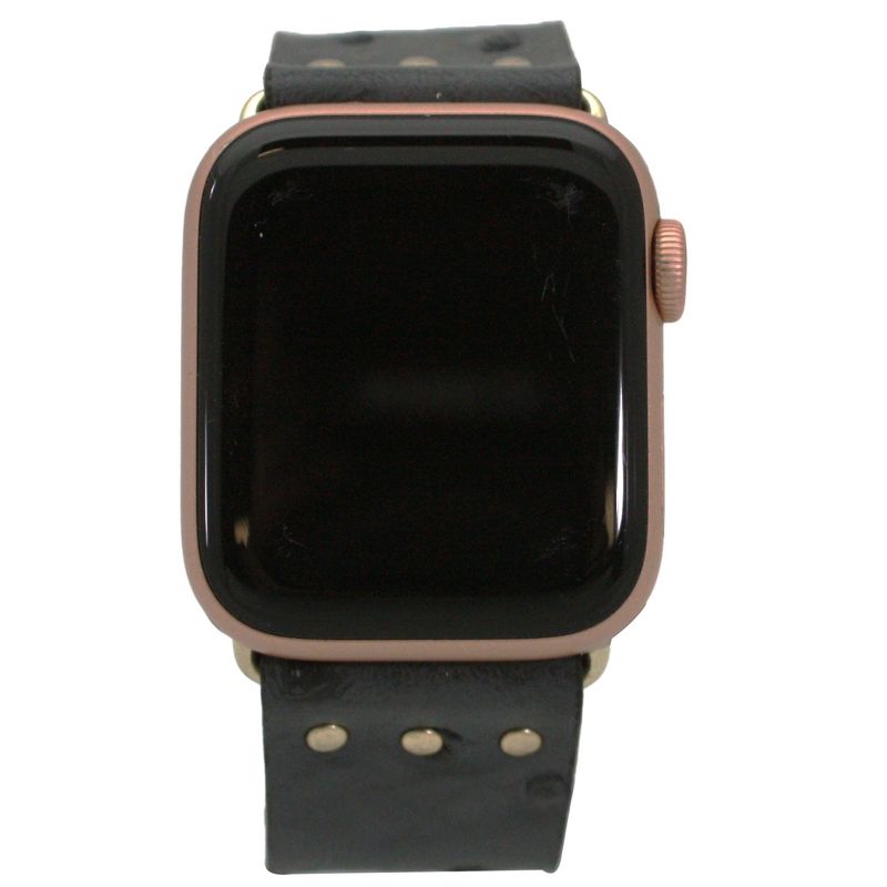 Olivia Pratt Textured Faux Leather Snap-Button Apple Watch Band, 3 of 7