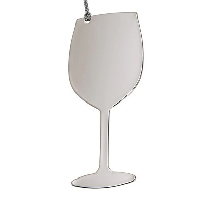Slickblue Decorative Wine Glass Ornament - 3.375" x 1.5" - Ideal for Holiday Tree Decorations