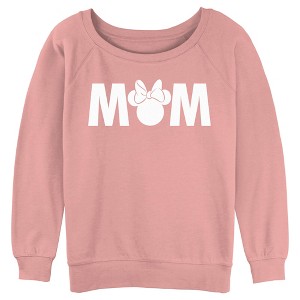 Juniors Womens Mickey & Friends Mother's Day Minnie Mouse Mom Sweatshirt - 1 of 3