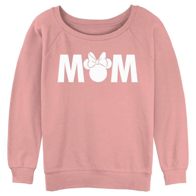 Juniors Womens Mickey & Friends Mother's Day Minnie Mouse Mom Sweatshirt, 1 of 4