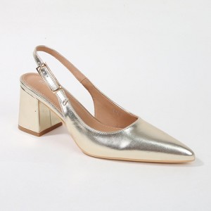 Berness Women's Cai Patent Block Heel Slingback Pumps - 1 of 4