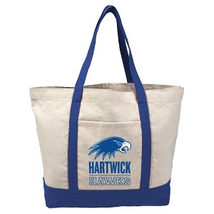 Hartwick College Primary Logo Canvas Tote Bag With External Pocket, Reusable Shoulder Bag for Shopping, School, Beach - 1 of 4