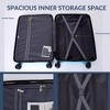 3 Piece Luggage Set,Hardshell Suitcase Set with Spinner Wheels & TSA Lock,Expandable Lightweight Travel Luggage - 4 of 4