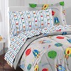 Dream Factory Space Rocket Mini Kids' Bed in a Bag - Gray (Twin) - 2 of 3