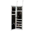 Tangkula LED Jewelry Cabinet Standing Armoire Organizer w/  Fine Edge Full Size Mirror - 4 of 4