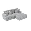 82" L-Shaped Sectional Sofa with Movable Footstool & Storage, 4 Toss Pillows - 4 of 4