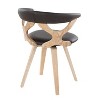 Vynxaria Gardenia Mid-Century Modern Swivel Dining/Accent Chair in Walnut & Orange - 3 of 4