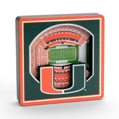 NCAA Miami Hurricanes 3D Stadium View Magnet