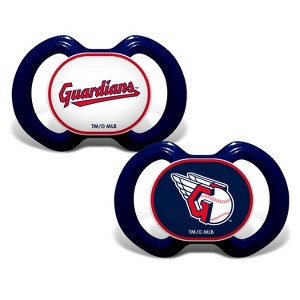 BabyFanatic Officially Licensed Pacifier 2-Pack - MLB Cleveland Guardians - 1 of 4