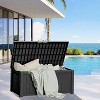 BI&SEA 150 Gallon Waterproof Deck Box-009,Lockable Resin Storage Box for Patio Furniture Cushions Garden Tools and Outdoor Delivery Storage - 3 of 4