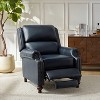 Elisabete Modern Wingback Genuine Leather Recliner with Vintage Nail Head Trim for Living Room and Bedroom  | ARTFUL LIVING DESIGN - 3 of 4
