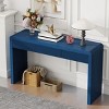 Modern Console Table with Storage Drawers, Farmhouse Entryway Table with Curved Edge for Hallway, Living Room, or Office – The Pop Home - 3 of 4