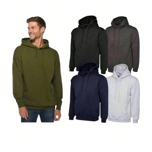 Mens 3 Pack Ultra Soft Fleece Pullover Hoodies - 1 of 2