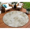 Beige Ivory And Tan Abstract Washable Indoor Outdoor Area Rug - 2 of 4