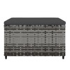 vidaXL Patio Footrests with Cushions 2 pcs Gray Poly Rattan - 4 of 4