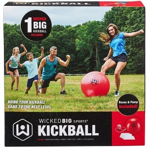 Wicked Big Sports: 20" Red Kickball - Giant Inflatable, Bases, Pump Included - 1 of 4