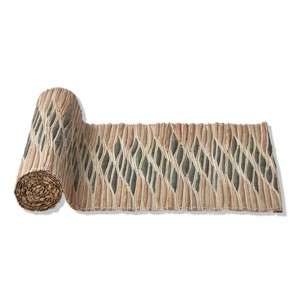 tagltd Bali Runner Green Multi Table Runner - Water Hyacinth, 72" L x 14" W, Wipe Clean, Perfect for Spring Decor - 1 of 2