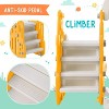 Toddler Slide Swing Set 4 in 1 Freestanding Slide Climber Playset with Basketball Hoop for Indoor Outdoor Playground Blue - 2 of 4