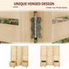 EAGLE PEAK Cedar Privacy Screen outdoor with Raised Garden Beds,61.3''L x 19.7''W x 66.5''H, Natural - 3 of 4