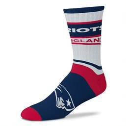 NFL New England Patriots Bar Stripe Adaptive Crew Socks - L