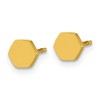 Chisel Stainless Steel Polished Yellow IP-plated Hexagon Earrings - 2 of 4