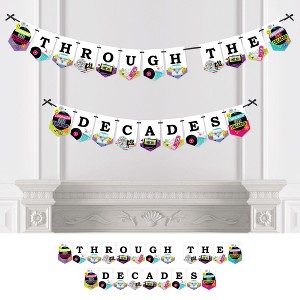 Big Dot of Happiness Through the Decades - 50s, 60s, 70s, 80s, and 90s Party Bunting Banner - Party Decorations - Through the Decades - 1 of 4