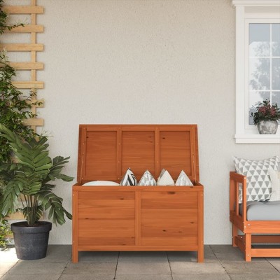 vidaXL Patio Storage Box 39 in.x19.5 in.x23 in. Solid Wood Fir