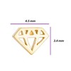 Jewelry Avalanche Diamond icon Top 20G 14K Yellow Gold Nose Bone Nose Ring Stud - 4 of 4
