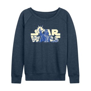 Women's - Star Wars - Logo Empire Lightweight French Terry Wide Neck Long Sleeve Shirt - 1 of 4