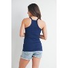 Hello Miz Ribbed V Neck Racerback Maternity Tank Top - 3 of 4