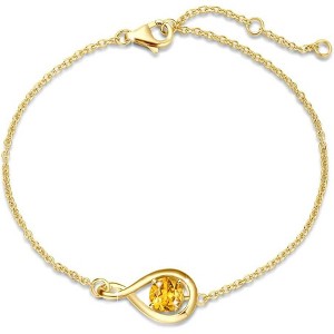 Infinity Birthstone Bracelet - 925 Sterling Silver Adjustable Chain, Fine Jewelry Gift for Women - 1 of 4