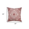 20" X 20" Blue And White 100% Cotton Geometric Zippered Pillow - 3 of 4