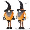 FURNIinspire Decorative Objects Set Of 2 Holiday Decorations, Fabric Standing Orange Gnome With Big Nose, Wizard Hat, Orange, 4.3"*6.3"*16" - 3 of 4