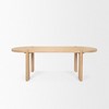 HomeRoots 91" Light Brown Wood Oval Dining Table - 4 of 4