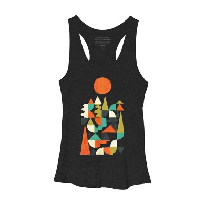 Women's Design By Humans Unfinished Landscape By radiomode Racerback Tank Top