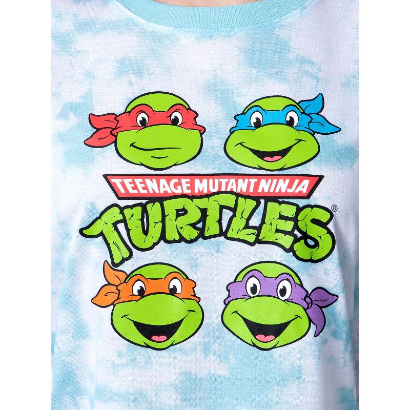 Teenage Mutant Ninja Turtles Women's Tie-Dye Sleep Pajama Set Short Multicolored, 3 of 5
