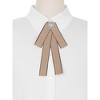 Elerevyo Women's Pre-Tied Ribbon Elegant Brooch Pin Bow Tie - 4 of 4