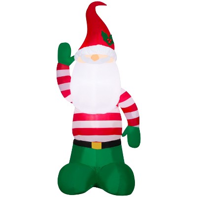 Gemmy Christmas Inflatable Gnome, 4 ft Tall, Multi