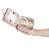 Unique Bargains Mini Travel Portable PU Leather Jewelry Organizer Case Storage with Mirror - 3 of 4