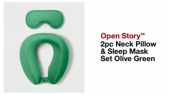 2pc Neck Pillow & Sleep Mask Set - Open Story™️, 2 of 5, play video