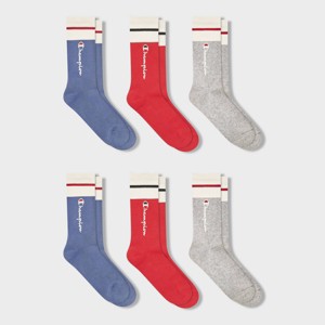 Champion Women's Varsity Striped 3pk Crew Socks 4-10 - 1 of 4