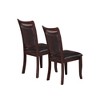 Simple Relax Set of 2 Faux Leather Upholstered Dining Chairs in Dark Espresso - 3 of 4